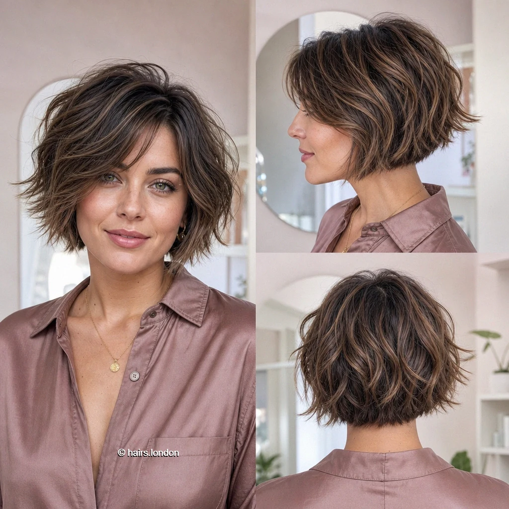 20 Bob Haircut Ideas, From Softly Layered to Sleek and Graduated Brown Choppy Bob