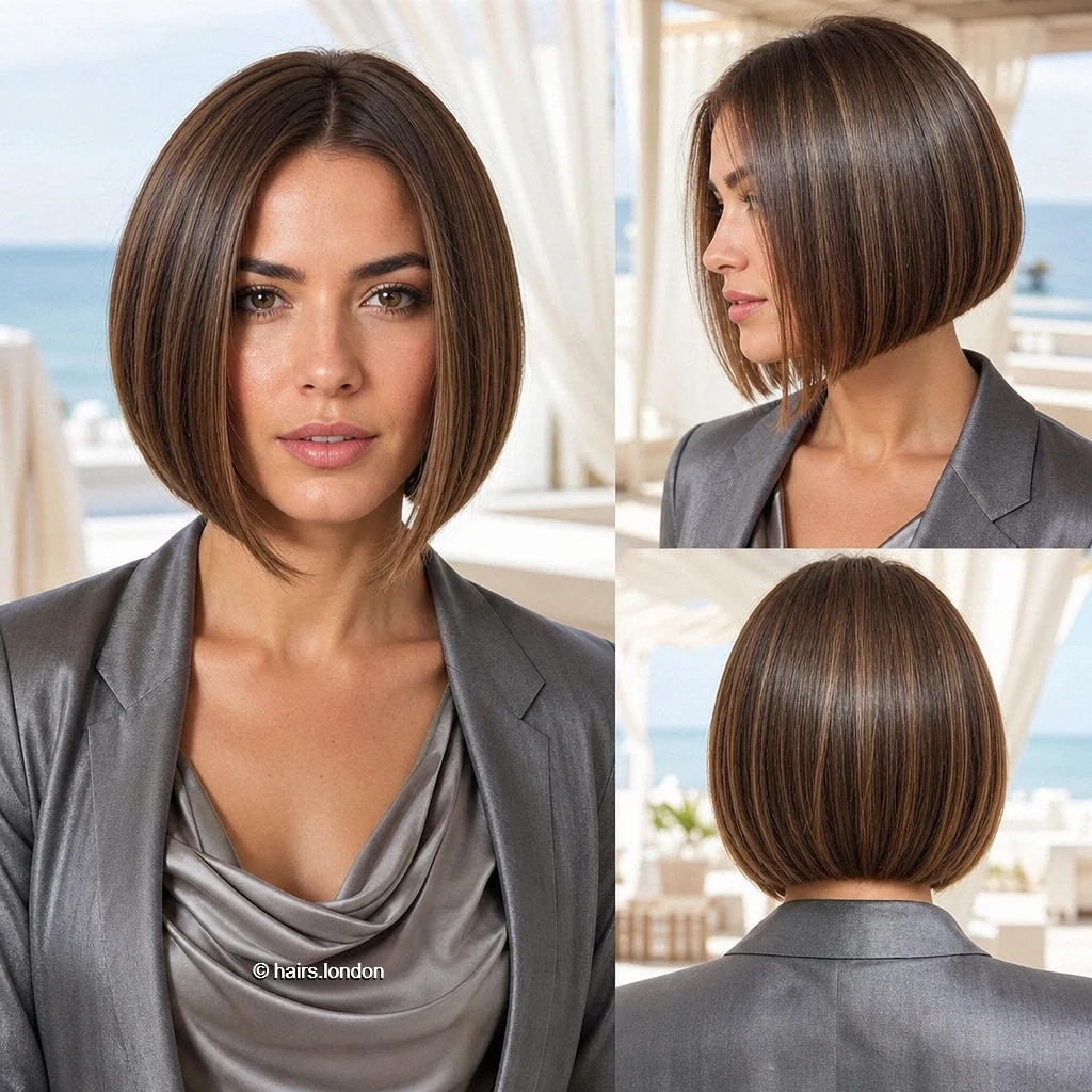 20 Bob Haircut Ideas, From Tousled Layers to Sculpted Shapes Brown Contoured Bob