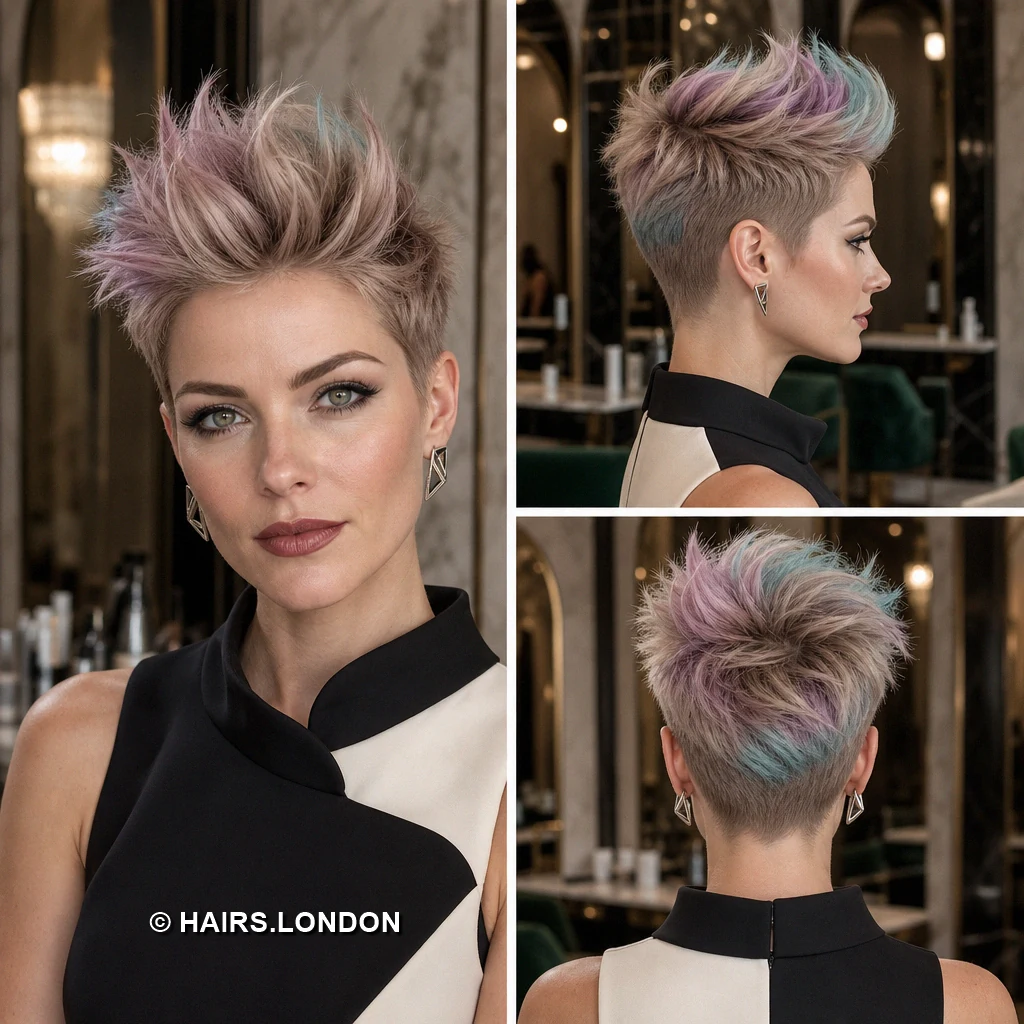 14 Textured Pixie Cuts with Sweeping Fringes, Curls, and Color Brown Curly Pixie