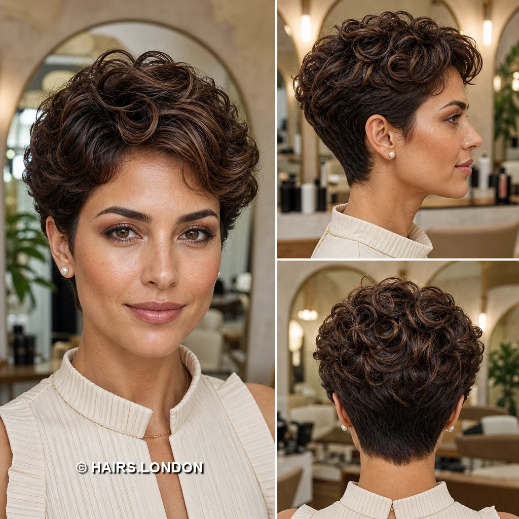 Brown Diagonal Pixie