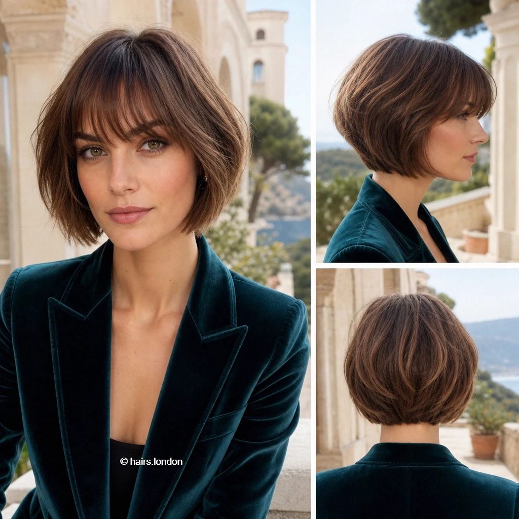 20 Jaw-Length Bob Haircuts and Layered Bobs to Inspire Your Next Cut Brown Feathered Bob