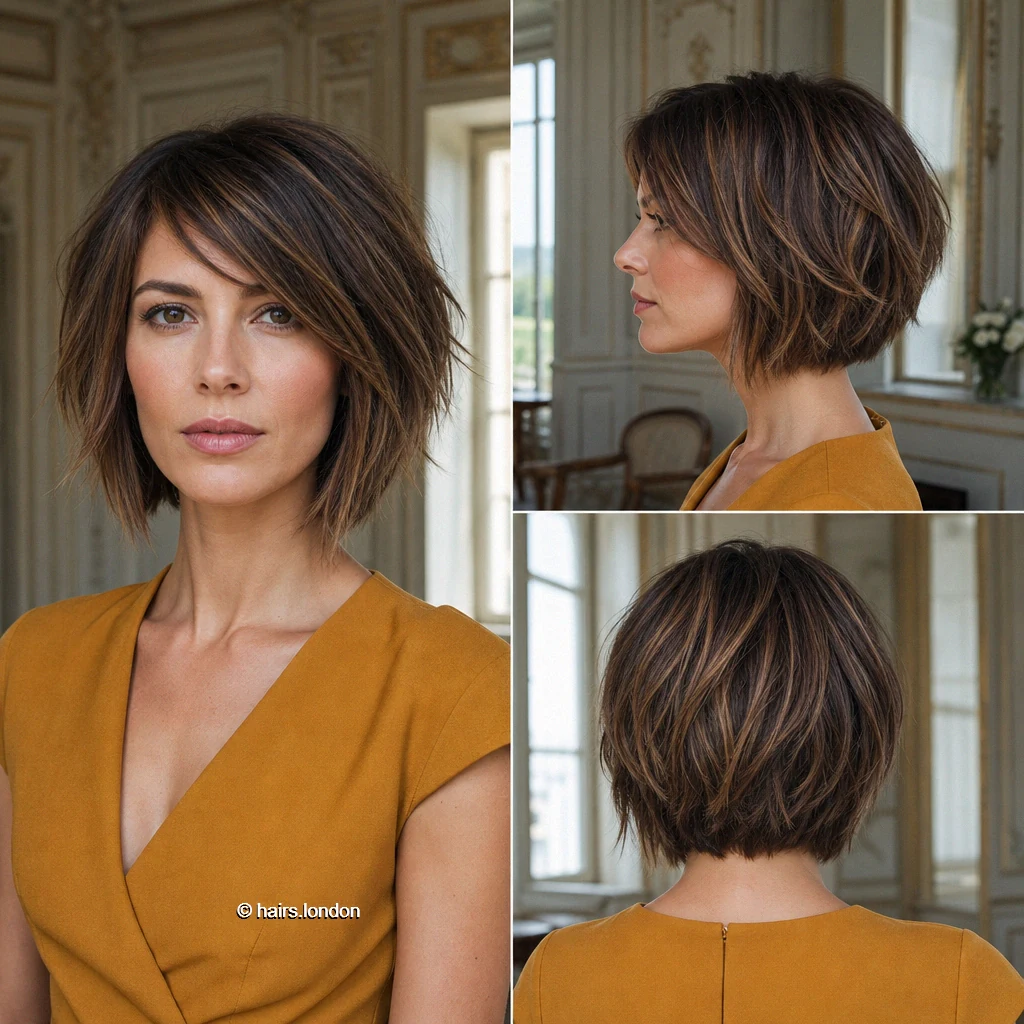20 Bob Haircut Ideas, From Tousled Layers to Sculpted Shapes Brown Feathered Crop