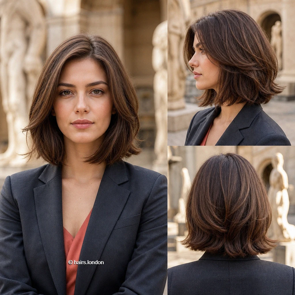 22 Brunette Bob Haircuts, from Soft Waves to Sculpted Shapes Brown Floating Bob