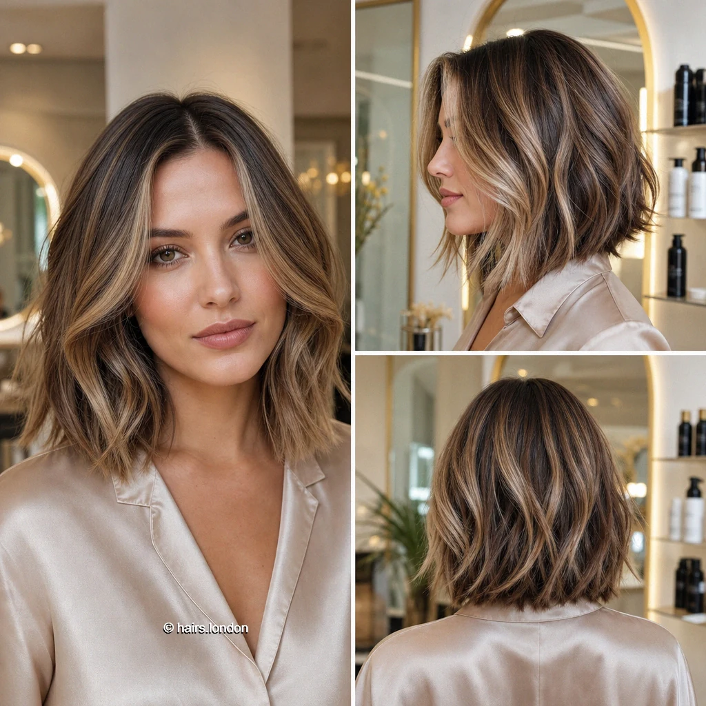 Brown Highlighted Bob