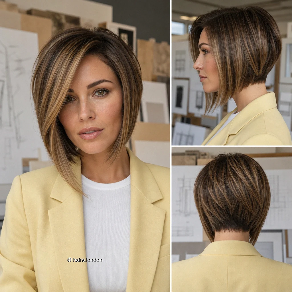 20 Bob Haircuts From Sleek Jawline Shapes to Textured Layers Brown Inverted Bob