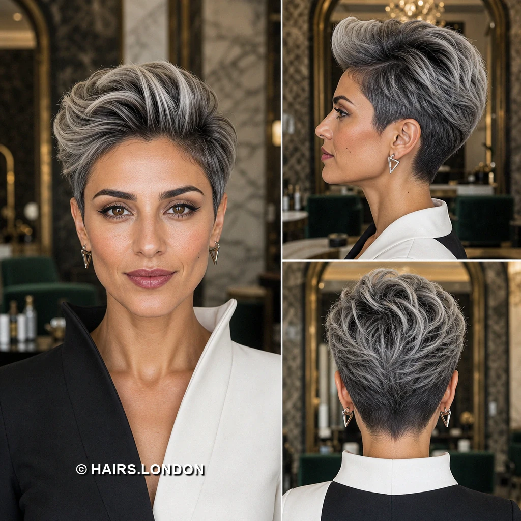 18 Textured Pixie Cuts with Swept Fringes, Lifted Crowns, and Tapered Napes Brown Jagged Pixie