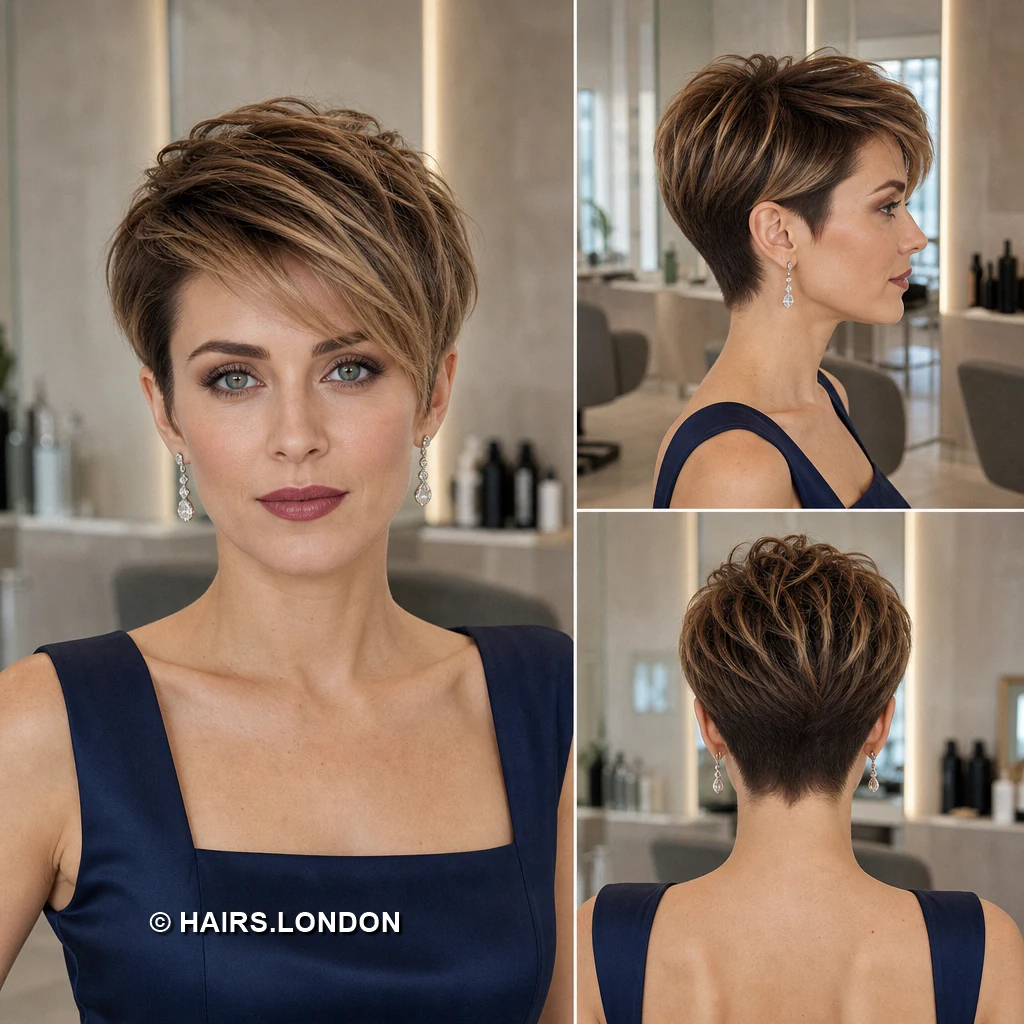 Brown Jagged Pixie