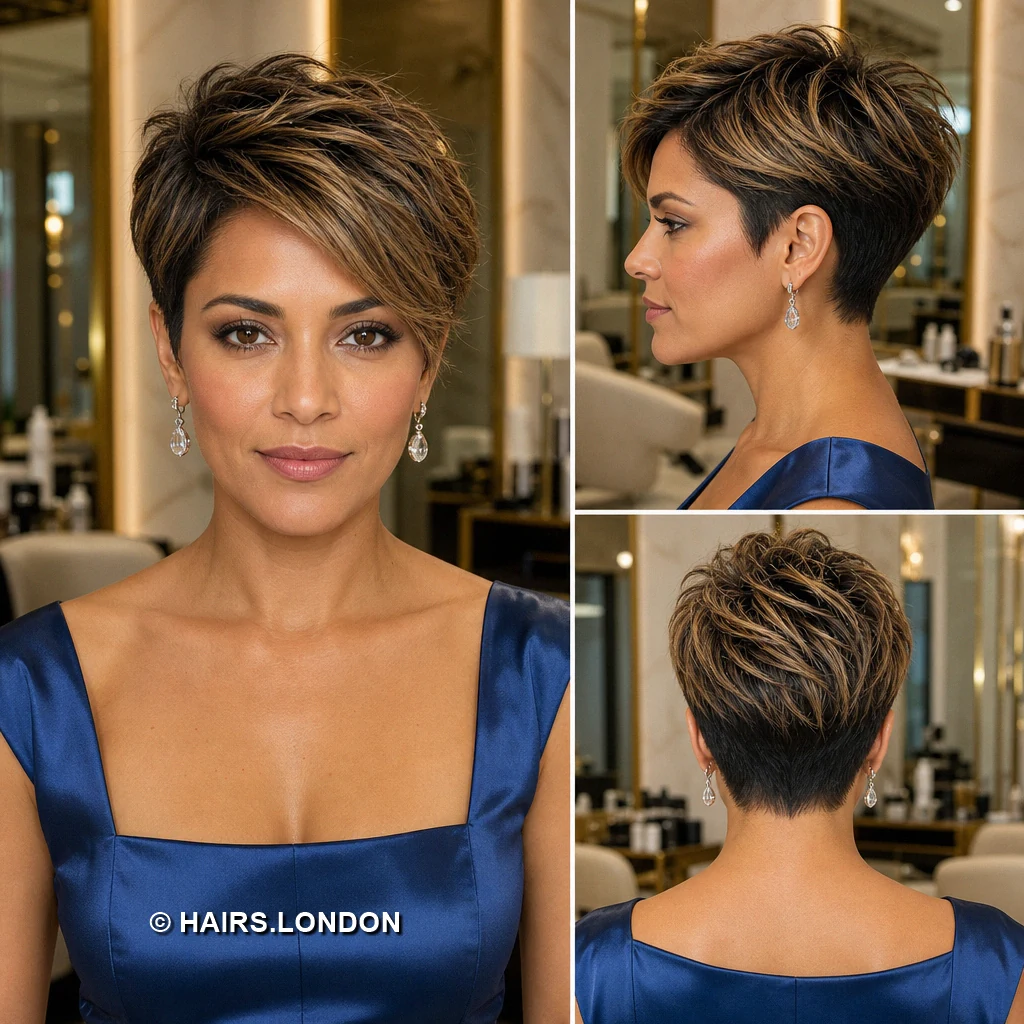 Brown Piececut Pixie