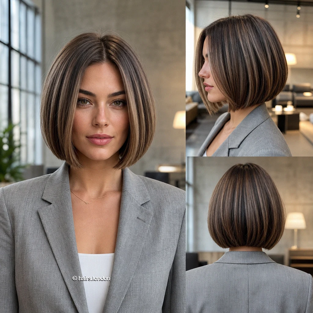 Brown Polished Bob