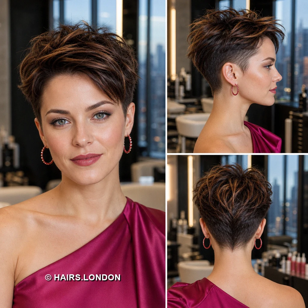 18 Short Textured Pixie Haircuts for Brunette Hair Brown Relaxed Taper