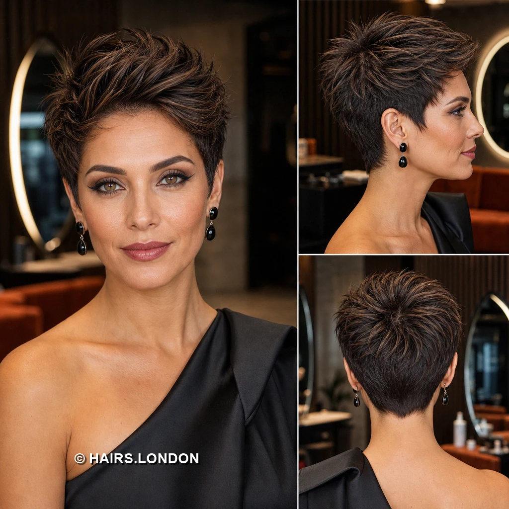 18 Short Textured Pixie Haircuts for Brunette Hair Brown Ringlet Crop