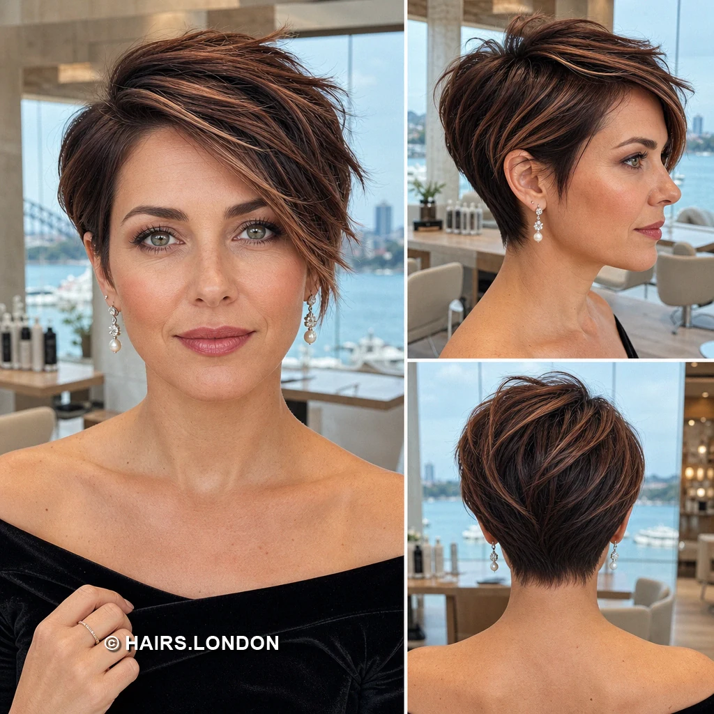 Brown Rolled Pixie