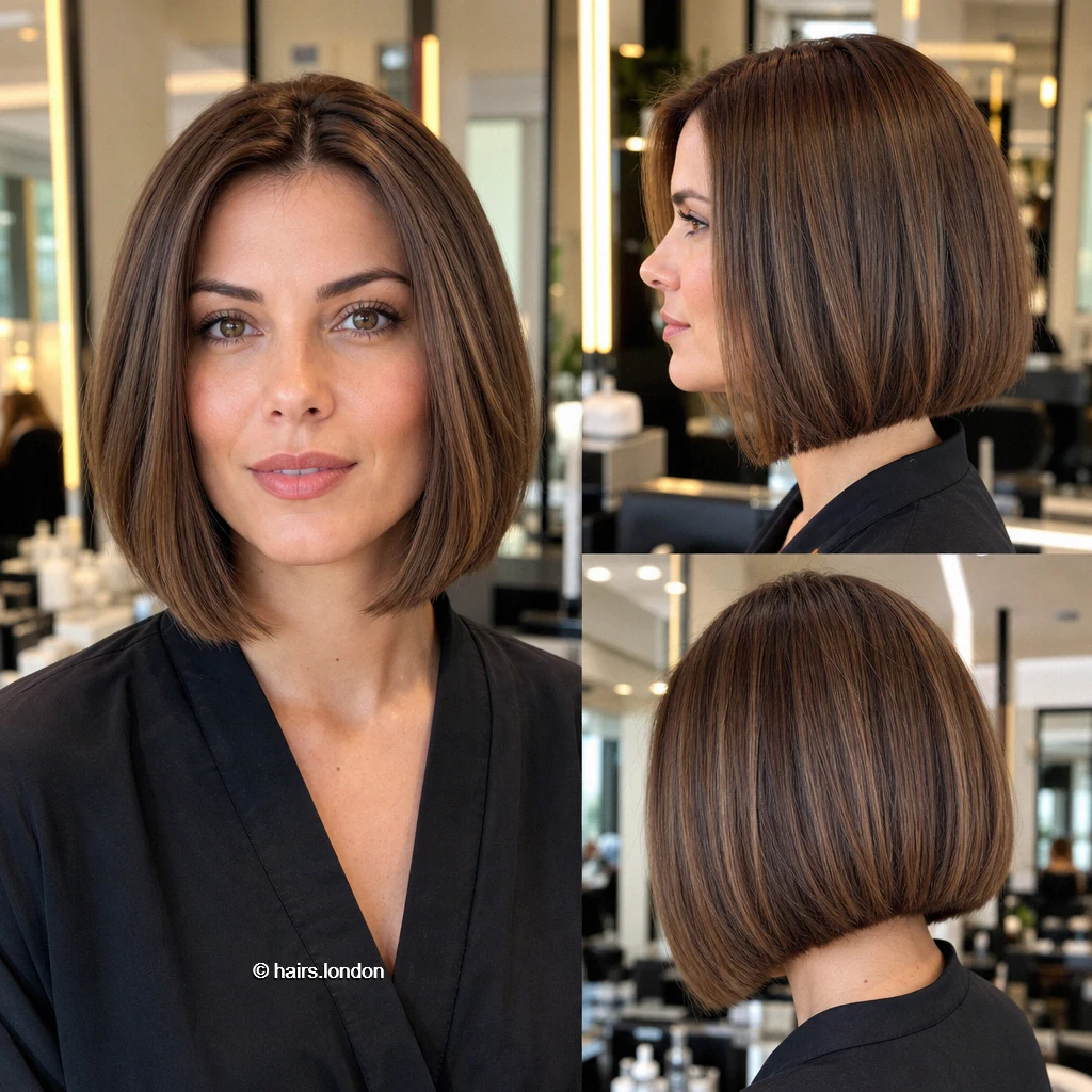 20 Brown Bob Haircuts, From Polished Jaw-Length Cuts to Soft Layered Lobs Brown Sloping Bob