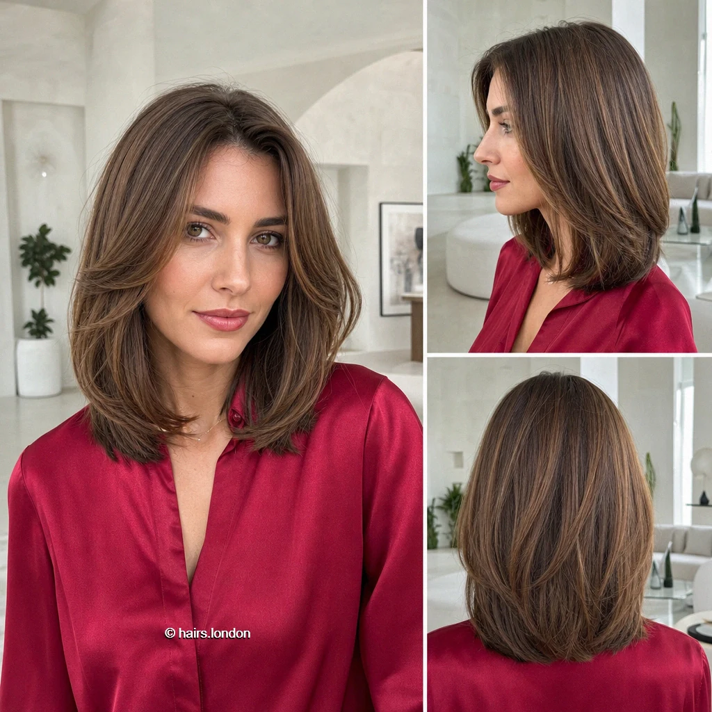 25 Brunette Bob Haircuts, From Sleek Jawline Shapes to Textured Lobs Brown Tucked Lob