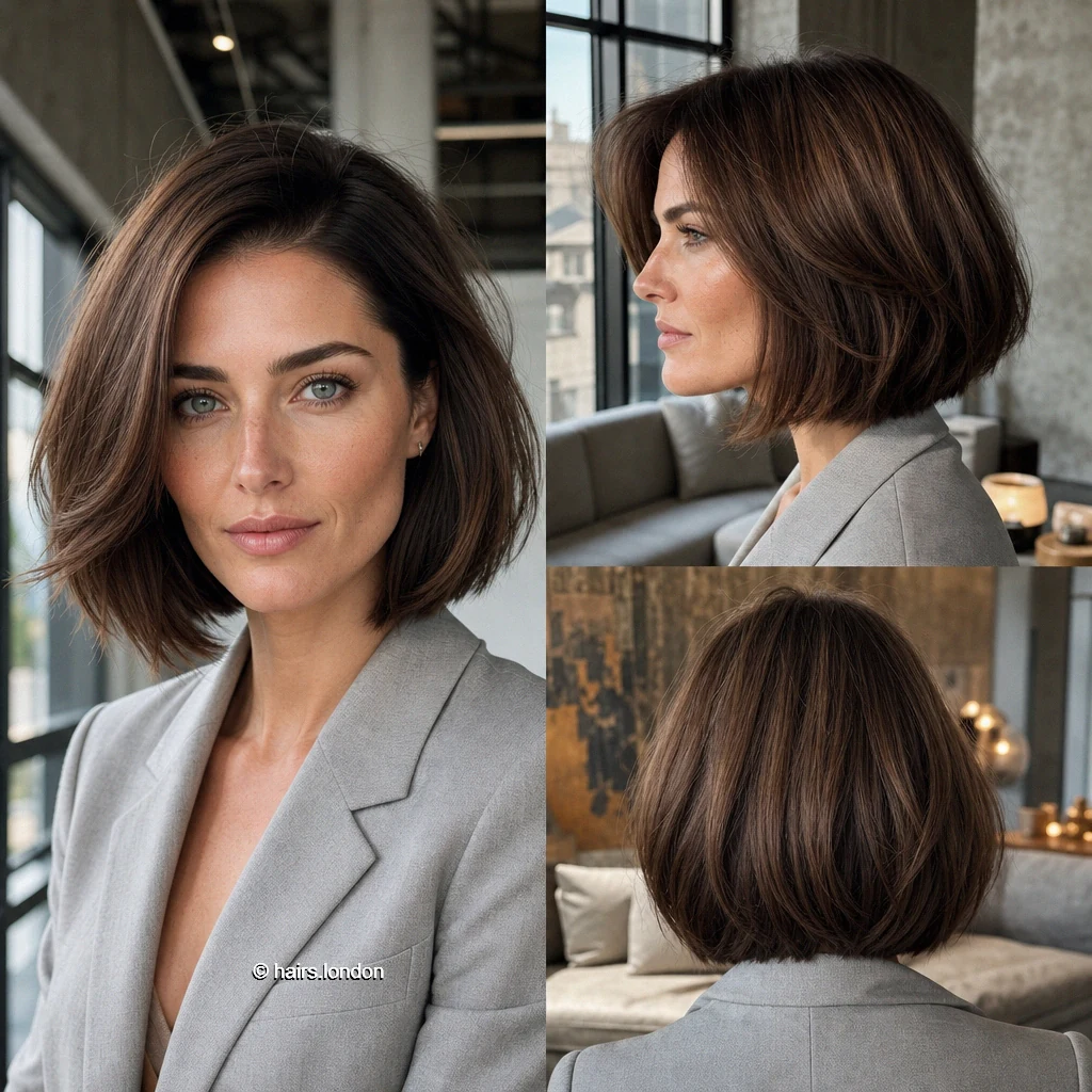 20 Rounded and Layered Bob Haircuts for a Shape That Moves Brown Undone Bob