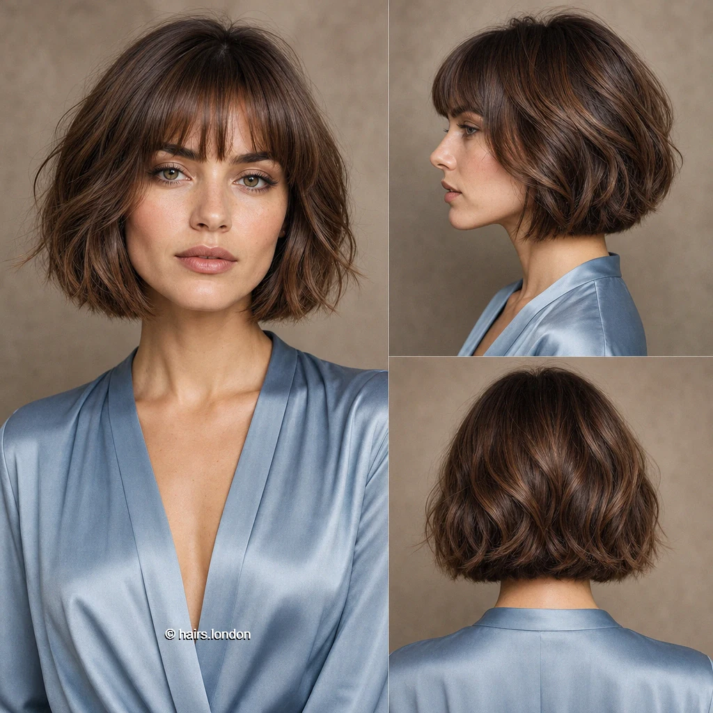 20 Rounded and Layered Bob Haircuts for a Shape That Moves Brown Wavy Bob