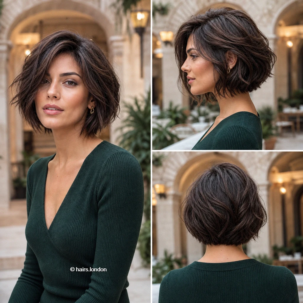Brown Wavy Layers