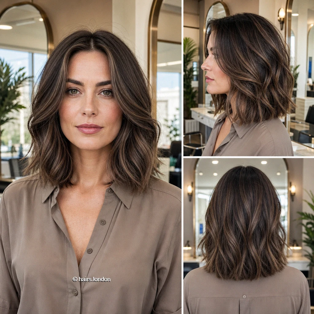 Brown Wavy Lob