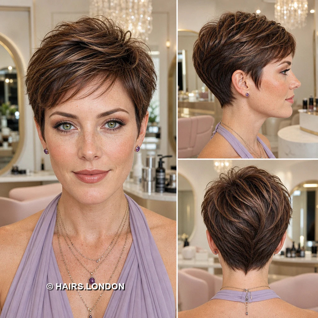 Brown Wispy Pixie