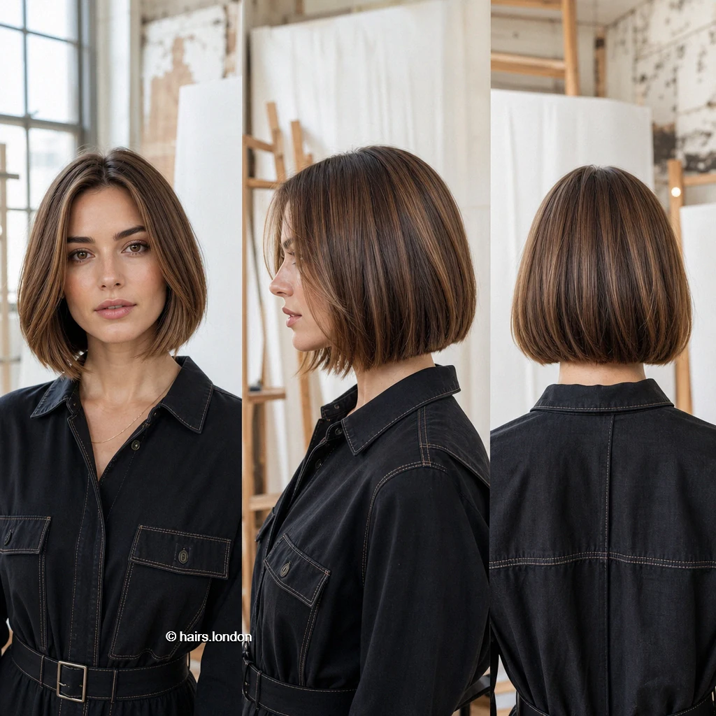 22 Brunette Bob Haircuts, from Soft Waves to Sculpted Shapes Brunette Arc Bob