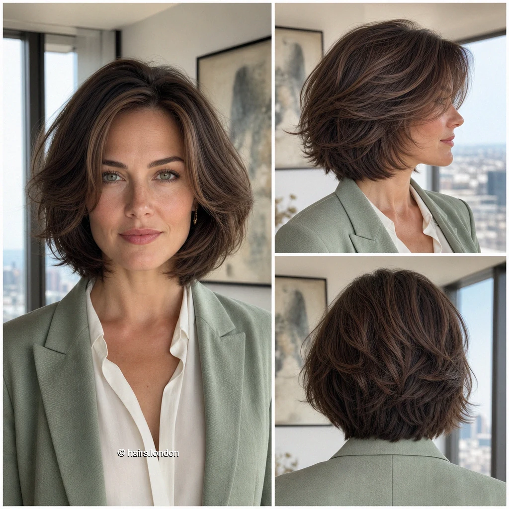 20 Brunette Bob Haircuts, From Rounded Shapes to Feathered Layers Brunette Cheekbone Bob