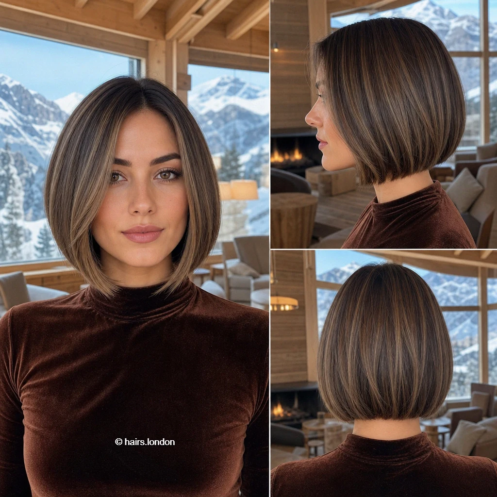20 Bob Haircuts From Sleek Jawline Shapes to Textured Layers Brunette Contoured Bob