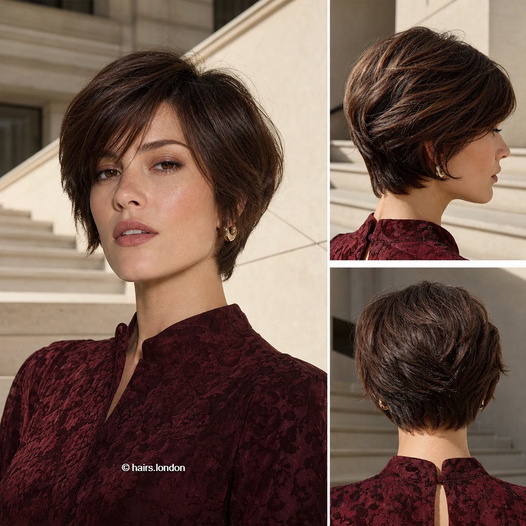 19 Bob Haircuts From Sleek Jawline Shapes to Textured Crops Brunette Cropped Bob