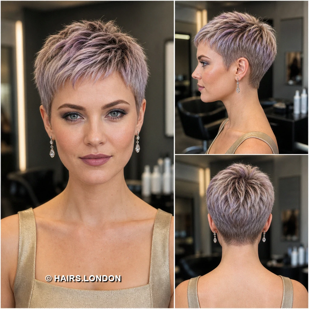 14 Textured Pixie Cuts with Sweeping Fringes, Curls, and Color Brunette Elevated Pixie