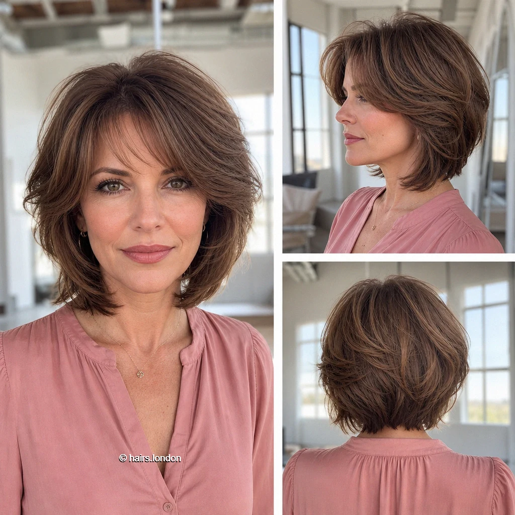 20 Bob Haircut Ideas, From Soft Layers to Sculpted Shapes Brunette Feathered Bob