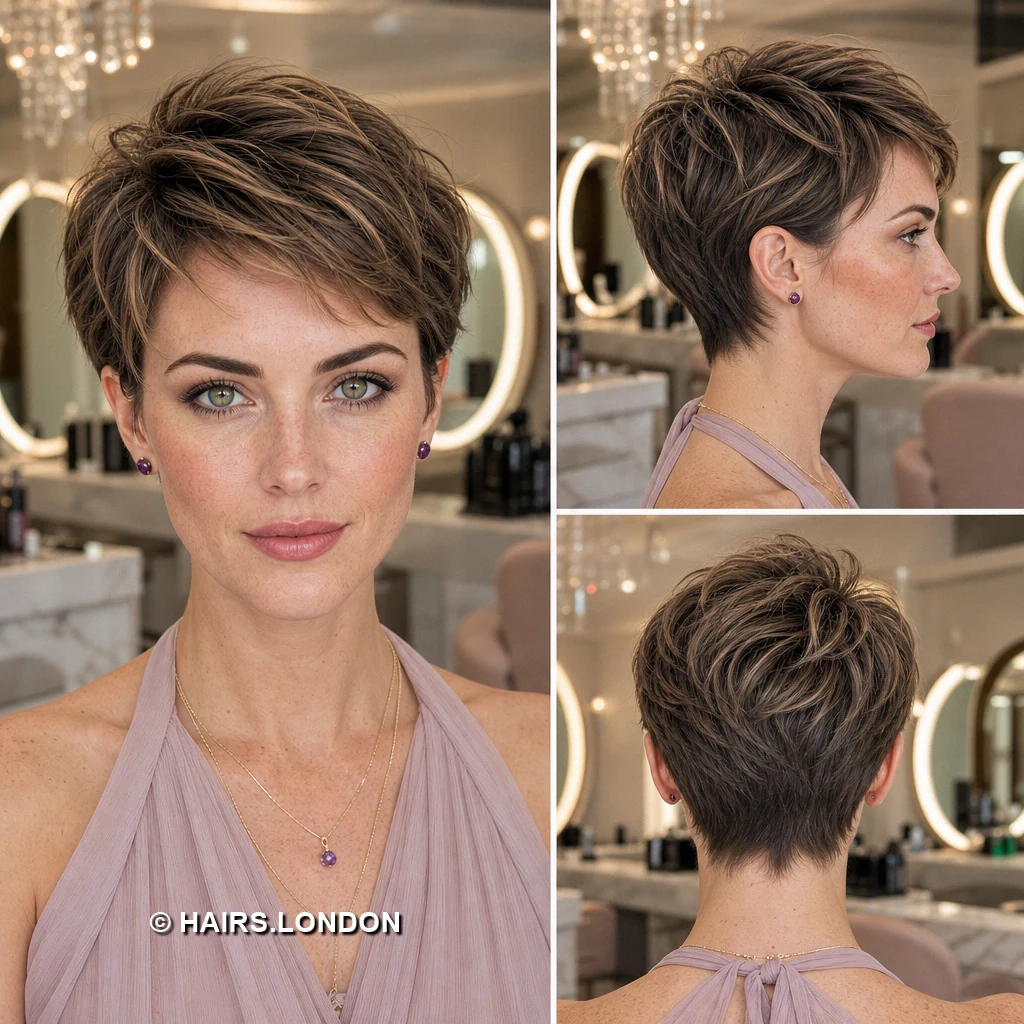 Brunette Finefringe Pixie