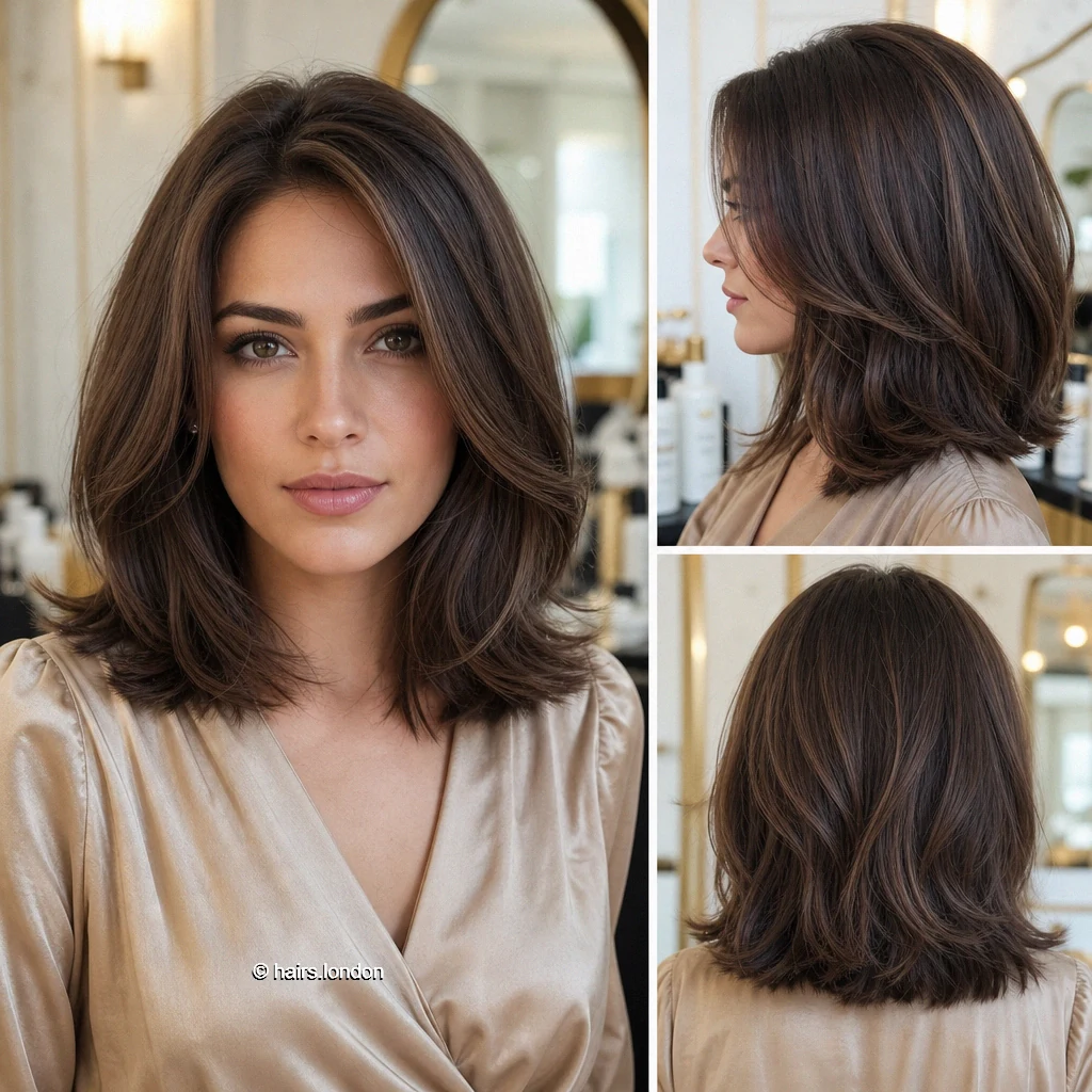 Brunette Flipped Lob