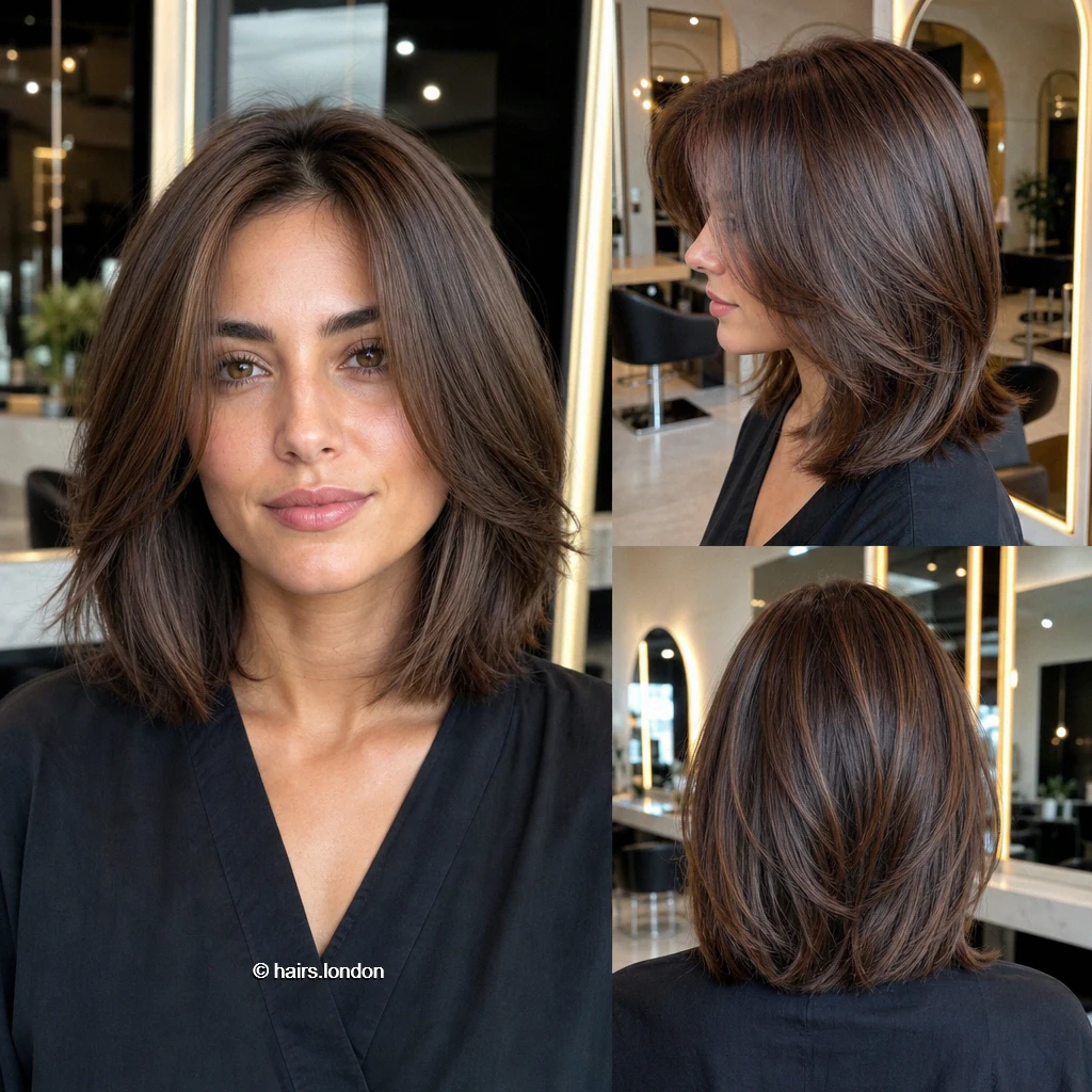 Brunette Flowing Lob