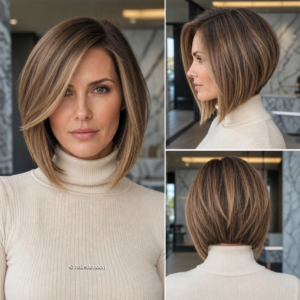 20 Bob Haircuts From Sleek Blunt Lines to Soft Graduation Brunette Forward Bob