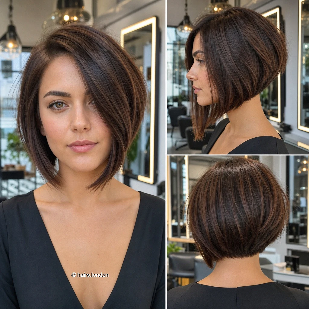 Brunette Graduated Angle