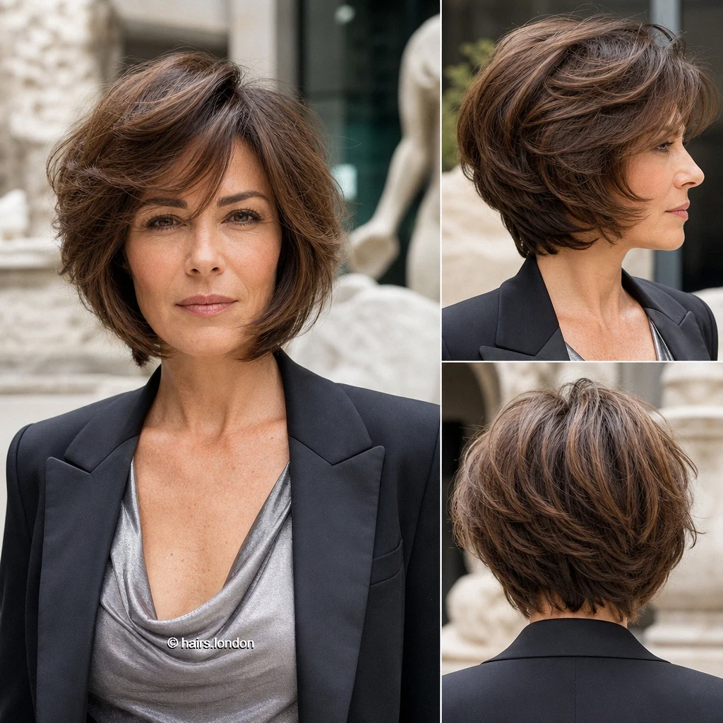 20 Jaw-Length Bob Haircuts and Layered Bobs to Inspire Your Next Cut Brunette Graduated Bob