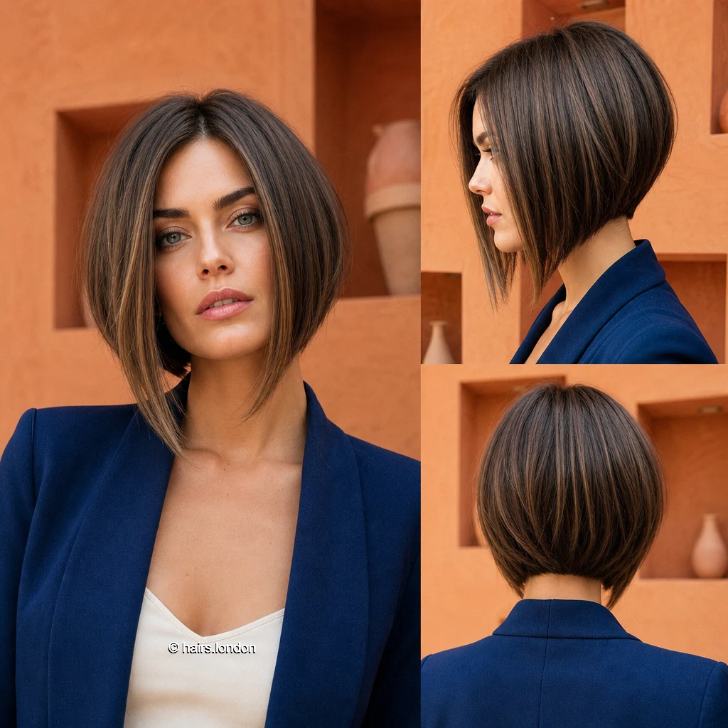 24 Bob Haircuts: From Rounded Jaw-Length Shapes to Layered Lobs Brunette Inverted Bob