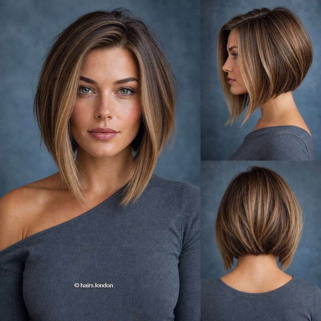 Brunette Inverted Bob