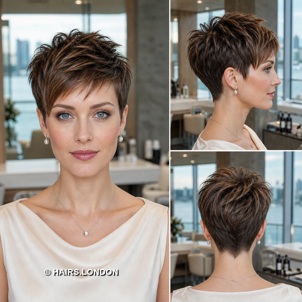 20 Brunette Pixie Cuts with Sweeping Fringe and Tapered Napes Brunette Long Fringe