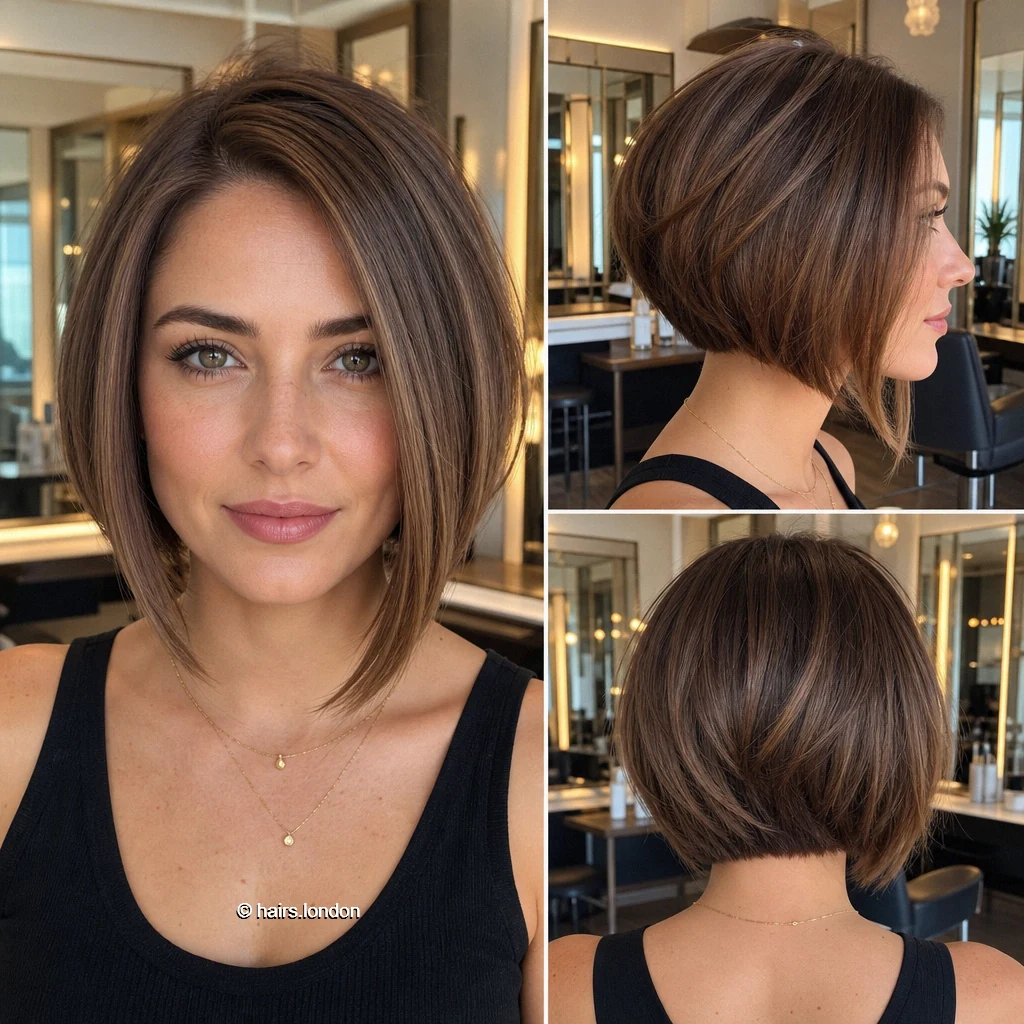 Brunette Longfront Bob