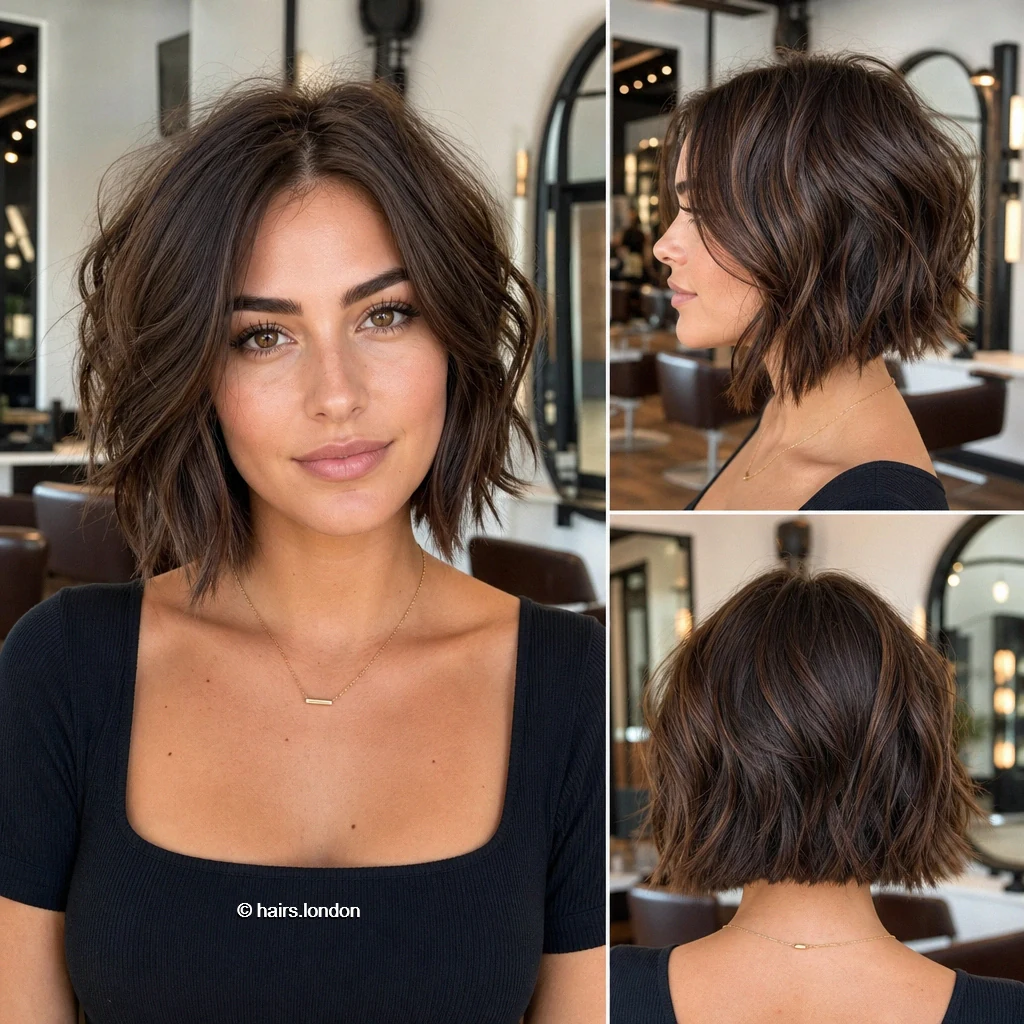 Brunette Loose Bob
