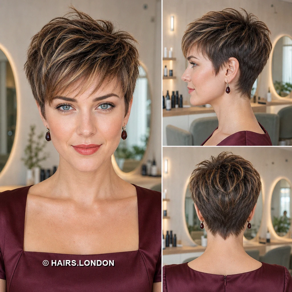 19 Brunette Pixie Haircuts with Texture, Volume, and Tapered Sides Brunette Loose Texture