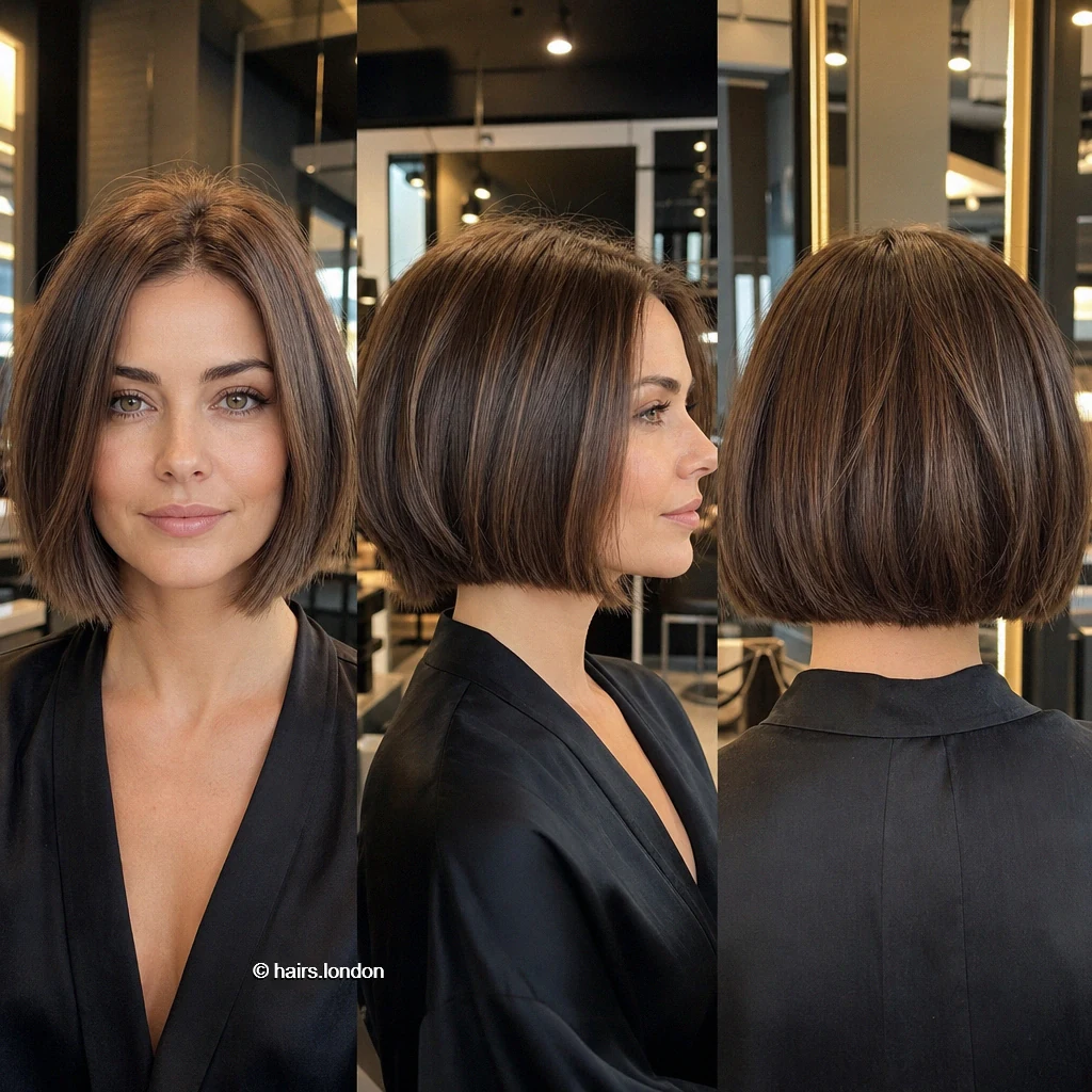 20 Brown Bob Haircuts, From Polished Jaw-Length Cuts to Soft Layered Lobs Brunette Neat Bob