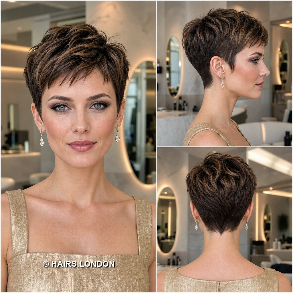 18 Short Textured Pixie Haircuts for Brunette Hair Brunette Raised Points