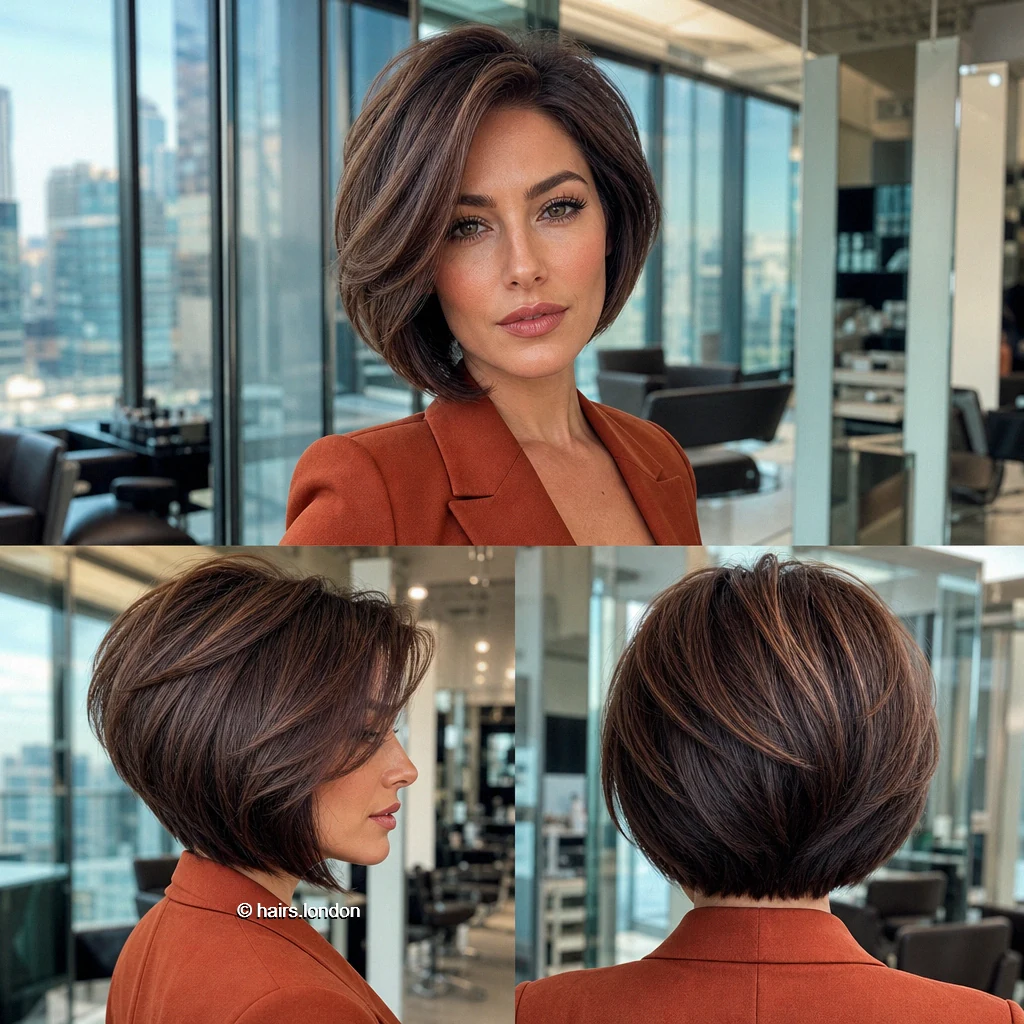 Brunette Sideflow Graduation