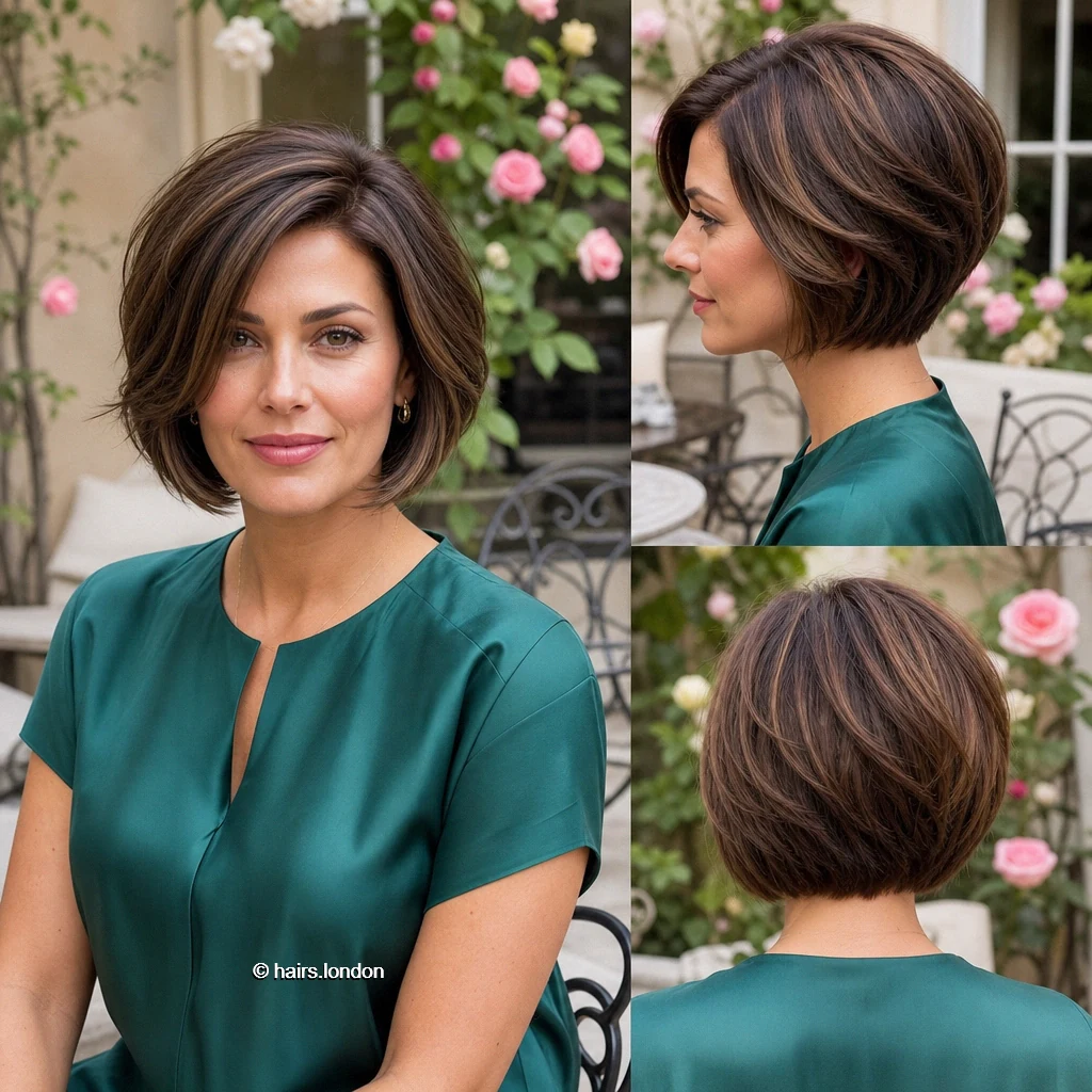 20 Bob Haircuts From Sleek Jawline Shapes to Textured Layers Brunette Sidepart Bob