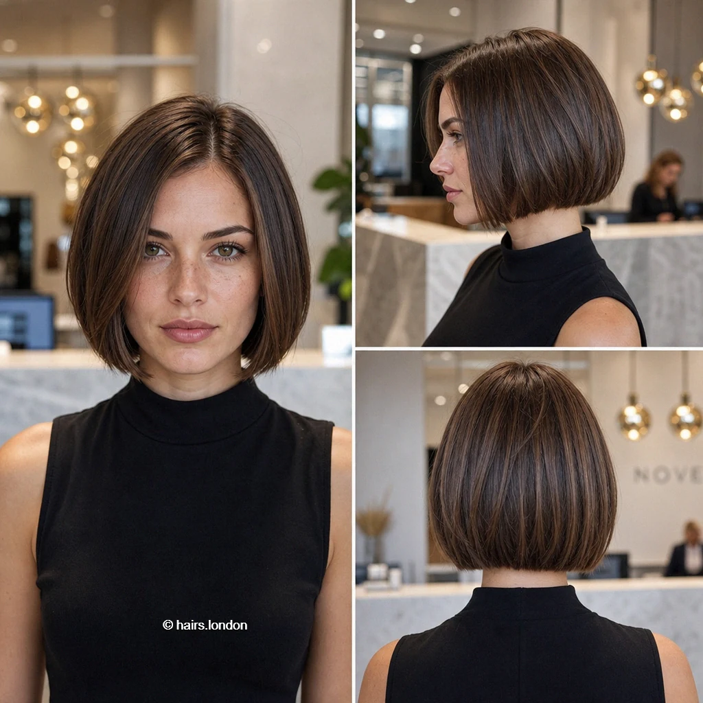 Brunette Smooth Bob