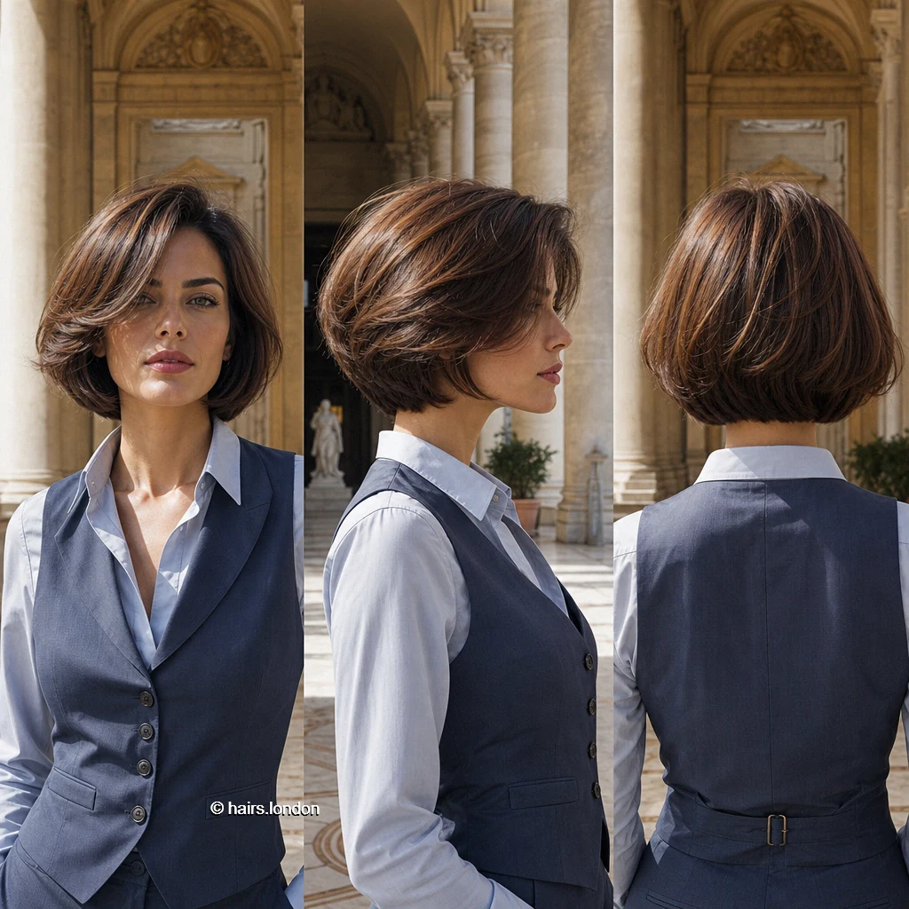 20 Jaw-Length Bob Haircuts and Layered Bobs to Inspire Your Next Cut Brunette Swept Bob