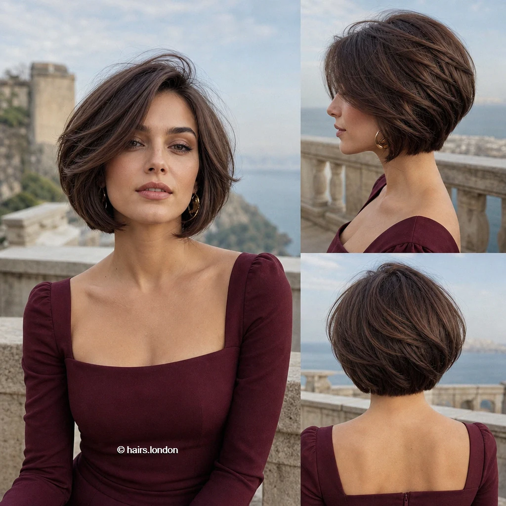 22 Brunette Bob Haircuts, from Soft Waves to Sculpted Shapes Brunette Tapered Bob