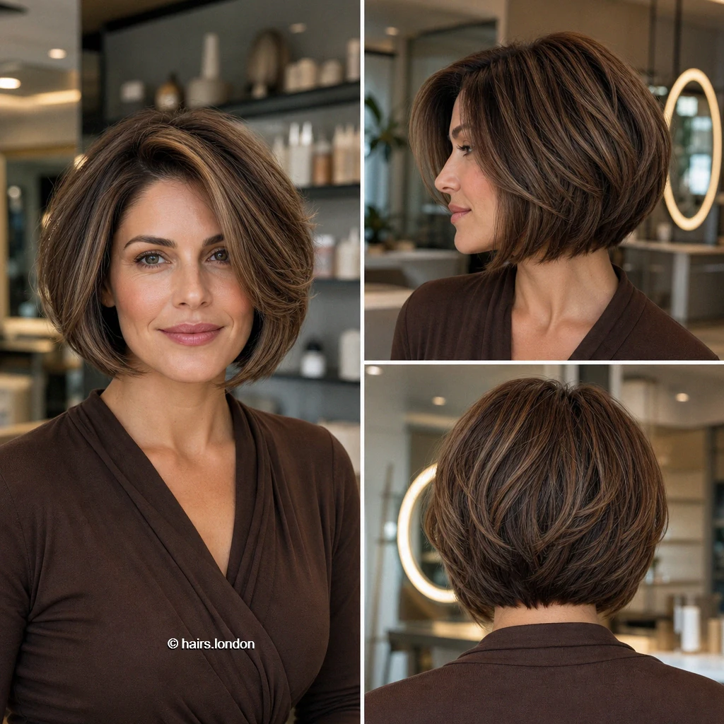 20 Bob Haircut Ideas, From Soft Layers to Sculpted Shapes Brunette Tapered Bob