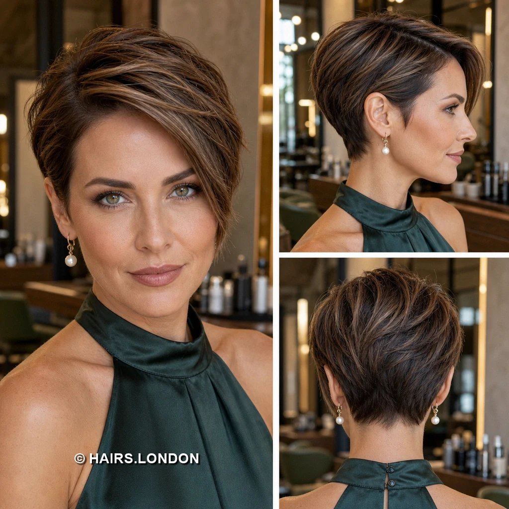 Brunette Tousled Crown